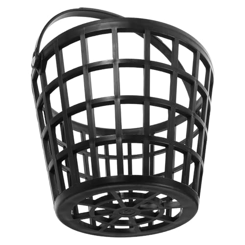 Panier de balles de golf noir en plastique résistant pour 50 balles de practice