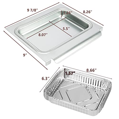 Uniflasy 67047 Catch Pan for Weber Spirit/Spirit II 200/300 Genesis and Genesis II LX200/300 Series Grill for Weber Traveler Drip Tray with 6415 Aluminum Liner, Replacement for Weber 67047 83156 6415