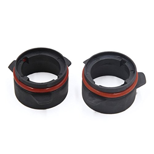 uxcell 2pcs Black Plastic Auto Car Headlight Bulb Base Holder Adapter for BMW E39-3