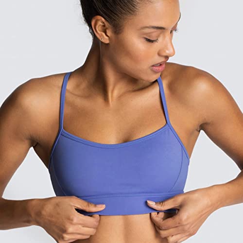 Iwemek Workout Sets For Women 2 Piece Yoga Tracksuits Outfits High Waisted Running Biker Shorts With Adjustable Strap Sport Bra Exercise Running Gym Clothes Sets Blue Small #TOP3