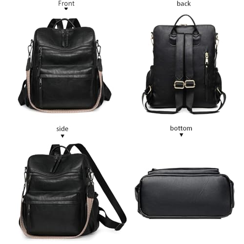 Image of Women's Fashion Backpack Purse for Women Leather Multipurpose Design Ladies Shoulder Bag Travel bag Satchel Handbags