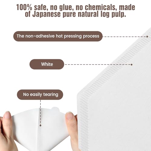 Image of Clinuse 200Pcs #4 Cone Coffee Filters 8-12 Cup Compatible with Ninja Maker
