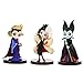 3PCS Q Villanos Set Descendientes 2 Maléfica Cruella de Vil Queen Figura de Acción Modelo Regalo Juguetes para Niños