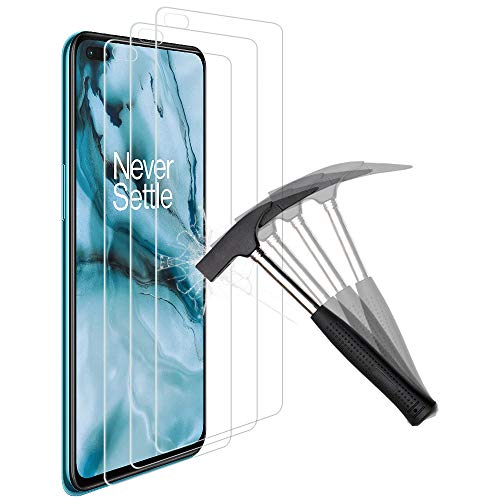 ANEWSIR [3 Pack] Cristal Templado para OnePlus Nord,OnePlus Nord Protector de Pantalla,OnePlus Nord vidrio templado,[9H Dureza] [HD Film] [Resistente a rayones] [Fácil de instalar]