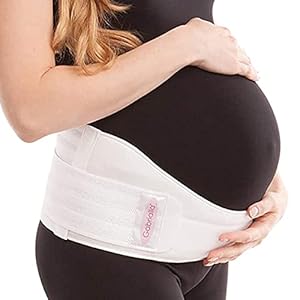 GABRIALLA Cotton Lined Pregnancy Belly Band for Pregnant Women, Soft & Breathable, Pregnancy Must Haves Belly Support Band for Abdominal, Pelvic, Waist, Back Pain – Adjustable Maternity Support Belt