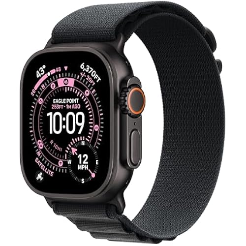 Apple Watch Ultra 3 [GPS + Cellular 49mm] Running & Multisport Smartwatch w/Rugged Titanium Case w/Black Alpine Loop - L. Satellite Communications, Advanced Health & Fitness Tracking