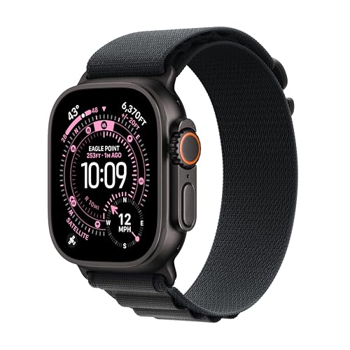 Apple Watch Ultra 3 [GPS + Cellular 49mm] Running & Multisport Smartwatch w/Rugged Titanium Case w/Black Alpine Loop - S. Satellite Communications, Advanced Health & Fitness Tracking by Apple - Used condition - US$659.00