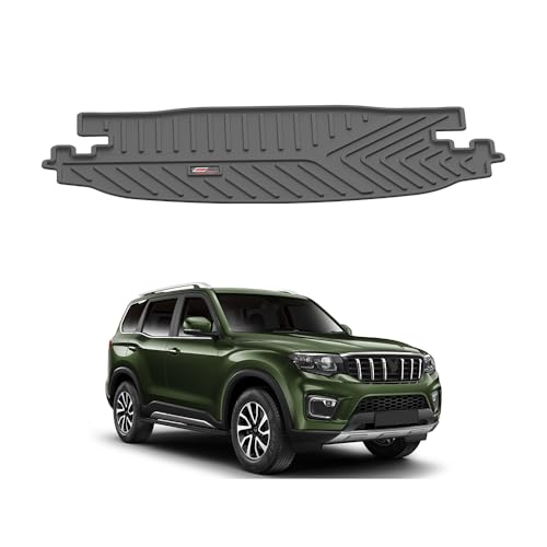 Image of GFX TPV Car Trunk Mat Black | Premium Non-Slip Foot Mats Compatible with Scorpio-N (2022) Onwards | Anti-Tear, All-Weather, Waterproof & Durable Car Mat for Long-Lasting Protection