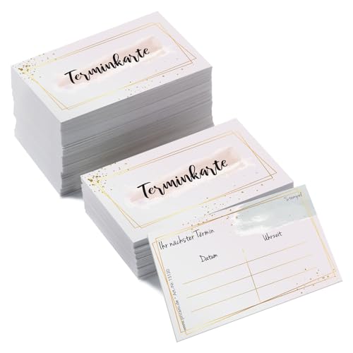 Cartes de rendez-vous PRICARO Golden Dots en pack de 200 pour la gestion de planning