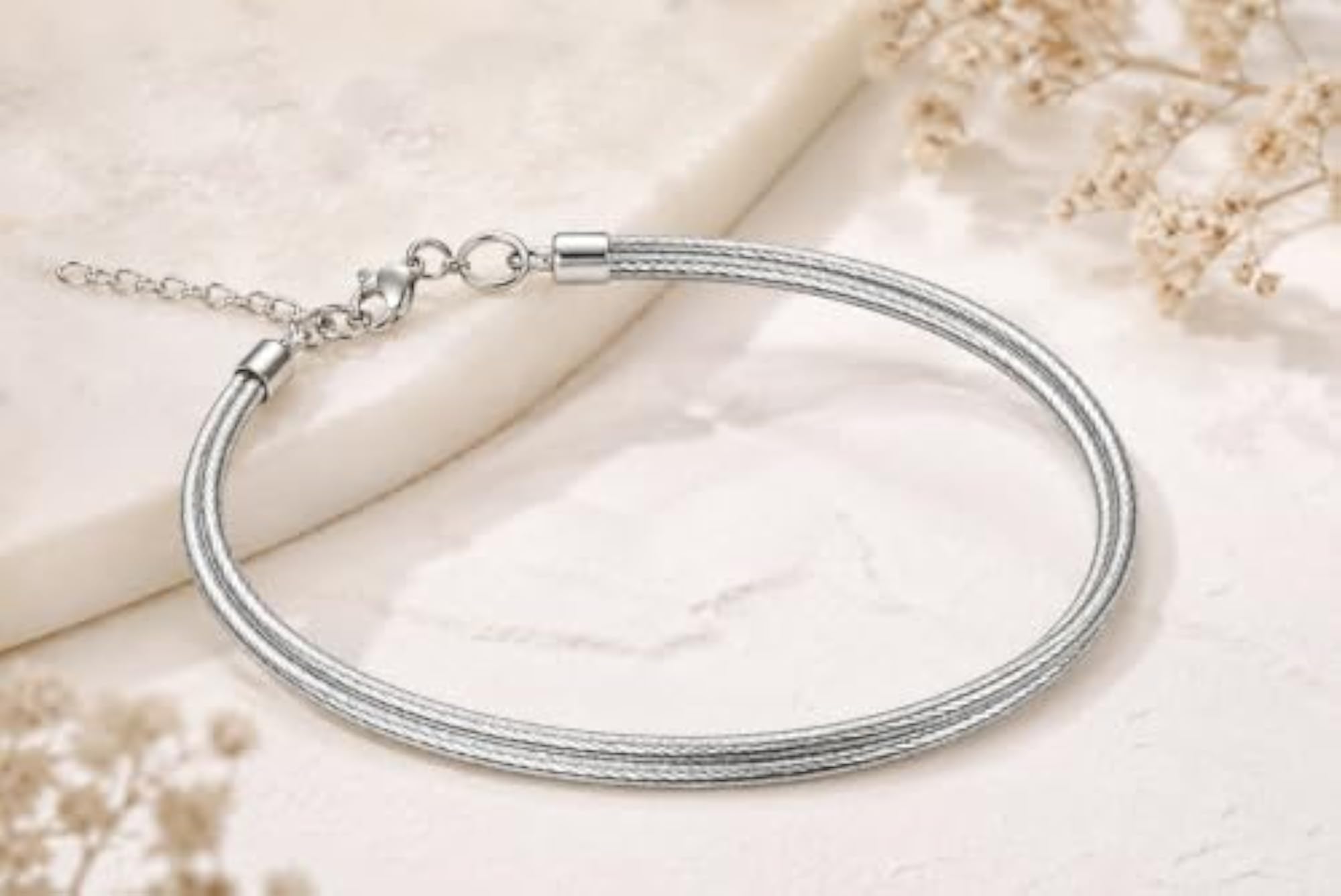 925 Sterling Silver Twisted Cable Bracelet for Women