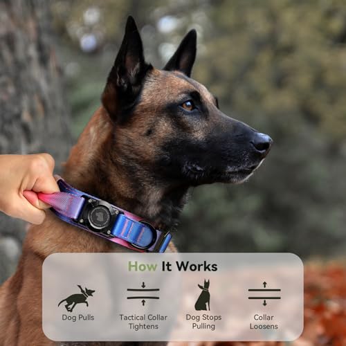 Image of 2026 Upgrade Waterproof Tactical AirTag Dog Collar, Built in AirTag Holder
