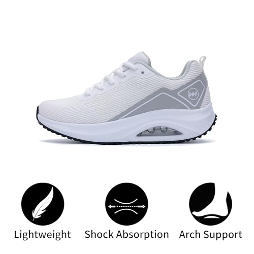 Image of Gyeice Women's Walking Shoes Arch Support Orthotic Breathable Tennis Sneakers for Plantar Fasciitis Pain Relief US 5.5-11