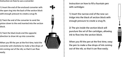 matte black forest fountain pen extra fine nib classic design with converter and metal pen box set by asvine