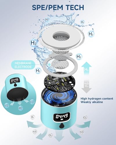Image of 340ml Portable Hydrogen Water Bottle Generator with PEM-SPE Technology, Glass Exterior & Aluminum Shell, Produces 5000 ppb Hydrogen in 10 Minutes, for Home, Gym, Office & Travel