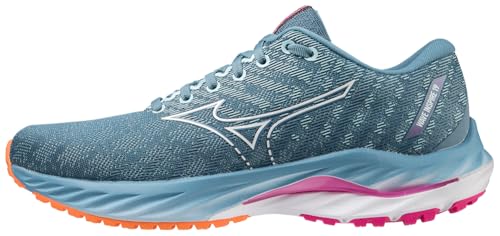 Mizuno Wave Inspire feminino 19, Azul provincial/branco, 7 Wide