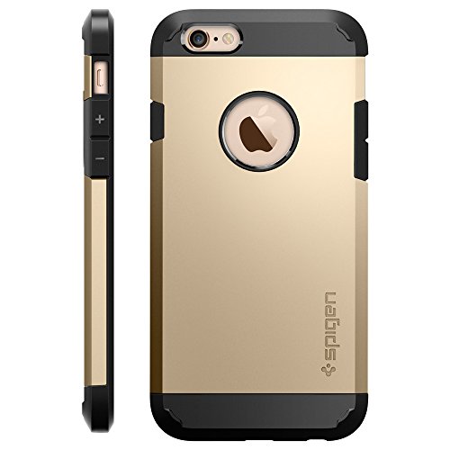 Spigen Tough Armor Back Cover Case for iPhone 6s | 6 (TPU + Poly Carbonate | Champagne Gold)