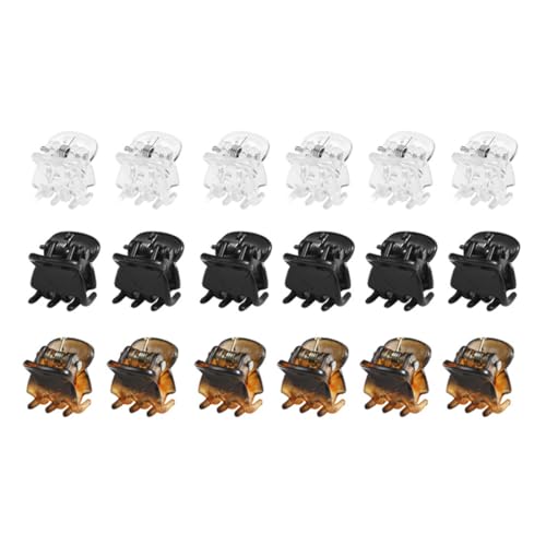 BHIPKOT 24 Unidades Mini Pinzas para el Pelo, Clip de Pelo de Plástico, con Mango Antideslizante, Pinzas para Niñas y Mujeres (pequeño) (3 Colores)