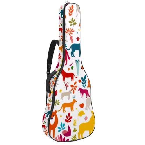 Housse guitare acoustique étanche 106,7 cm multicolore avec grande poche
