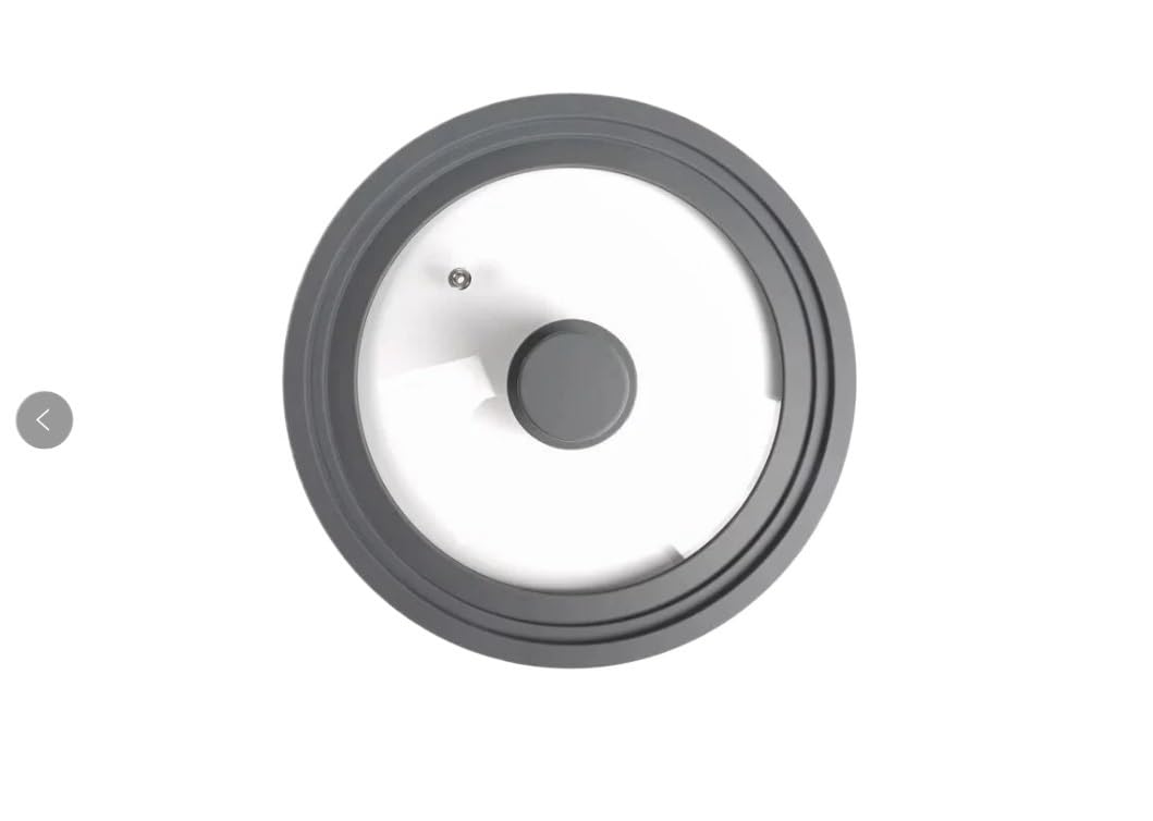Pfannendeckel Hitzebeständig 20 – 26 28 32 cm großer Glaspfannendeckel mit Silikonrand auslaufsicherer und bruchsicherer Deckel aus gehärtetem Glas(Grey 28-30-32CM)