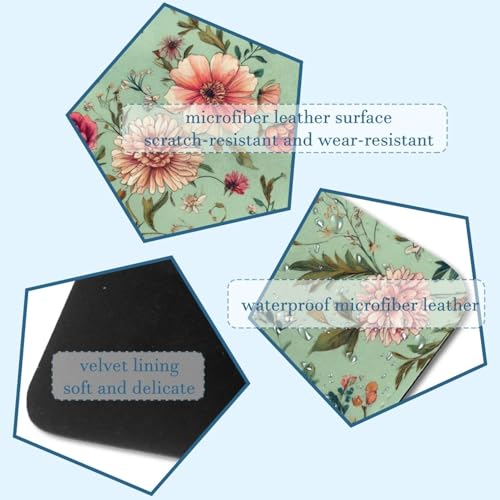 Funda para portátil de 35 x 25,9 cm con estampado floral elegante 3