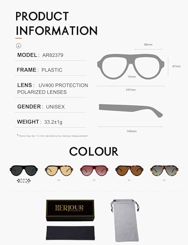 Polarized Aviator Sunglasses Trendy RetroWomens Mens 90s Classic Vintage Sun Glasses AR823794