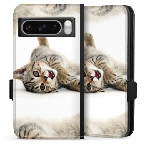 Etui Google Pixel 8 Pro anti-chute protection intégrale folio aimantée design chat élégant