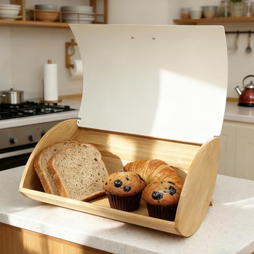 Caja de madera para conservar pan tierno evitando el resecamiento rápido 7