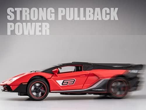 Image of 1:32 Scale Lambroghini SC18 Alston Toy Car | Metal Pullback Diecast Car for Kids with Openable Doors, Sound, Light Effects Toy for Car Enthusiasts (Color As Per Available),black