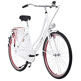 Hollandrad 28'' Tussaud weiß-rot singlespeed RH 49 cm mit Rockschutz KS Cycling