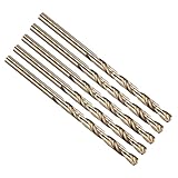 PATIKIL #26 Drill Bit, Micro Number Small Bits 4341 High-Speed Steel 135° Gold Finish for Soft Thin Metal Steel Wood Acrylic - 5 Pack