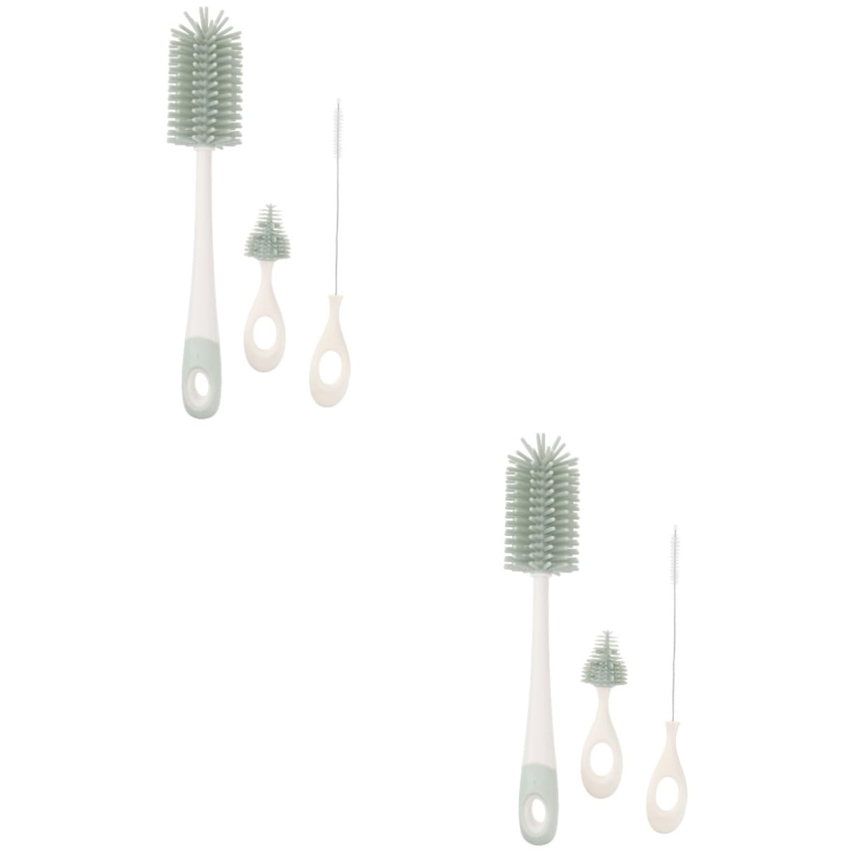 2 Piezas Juego De Cepillos De Limpieza Cepillo para Limpiar Gafas para Limpiar Botellas De Leche para Fregar Biberones para Biberón Abdominales Light Green