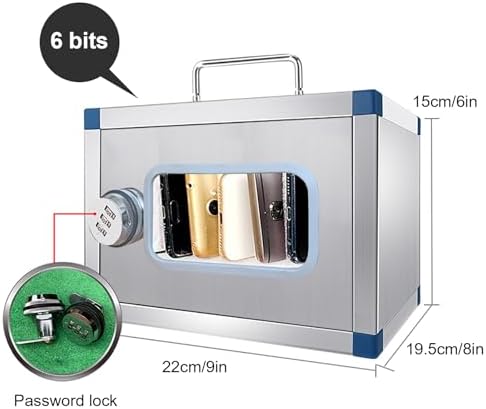 Secure Cell Phone Locker Cabinet with Combination Lock - Ideal for Students & Employees, Compact Size (30x19.5x27cm / 12x8x11in) - Protect Your Mobile Devices