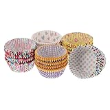 Amosfun Cupcake-backförmchen 500 Stück Öl- und Muffinförmchen Aus Papier für Imbissstände und Bäckereien