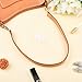 CALFOVERA 24.6 Inch Genuine Vachetta Leather Bag Strap Replacement Light Brown Leather Purse Handle 0.7 Inch Shoulder Handbag Strap with Golden Buckles for Women Multi Pochette Montaigne Accessories