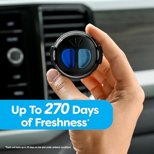 Image of Refresh Your Car Mini Diffuser Car Air Fresheners Variety Pack, New Car /Cool Breeze, Very Cherry, and Coastal Rush Scents, 6 Pack