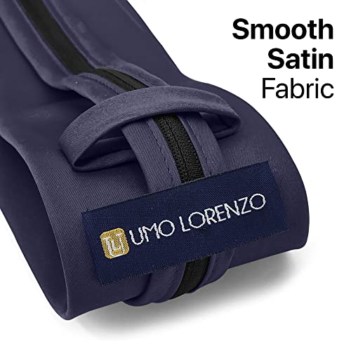 Image of boxed-gifts Umo Lorenzo Mens Zipper Ties Solid Color Pre Tied Polyester Neckties for Men and Women