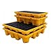 Leak-Proof Oil Drum Spill Tray - Heavy-Duty Plastic Containment Pallet for Forklift, Durable Spill Platform for Industrial Use(67 * 67 * 15cm)