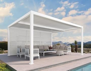 pergola with shutter roof