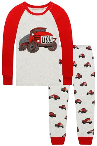 4 Pieces Boys Pajamas Toddler Boys Long Sleeve Cotton Pjs Kids Sleepwear Sets 24Months-12Years2