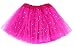 Anleolife 12" Baby Girls Fluffy Birthday Tutu Skirt Girls Princess Pettiskirt Ballet Dance Tutu Dress For 2-9 Years Dressup Fairy Costume Tutus (rose red)