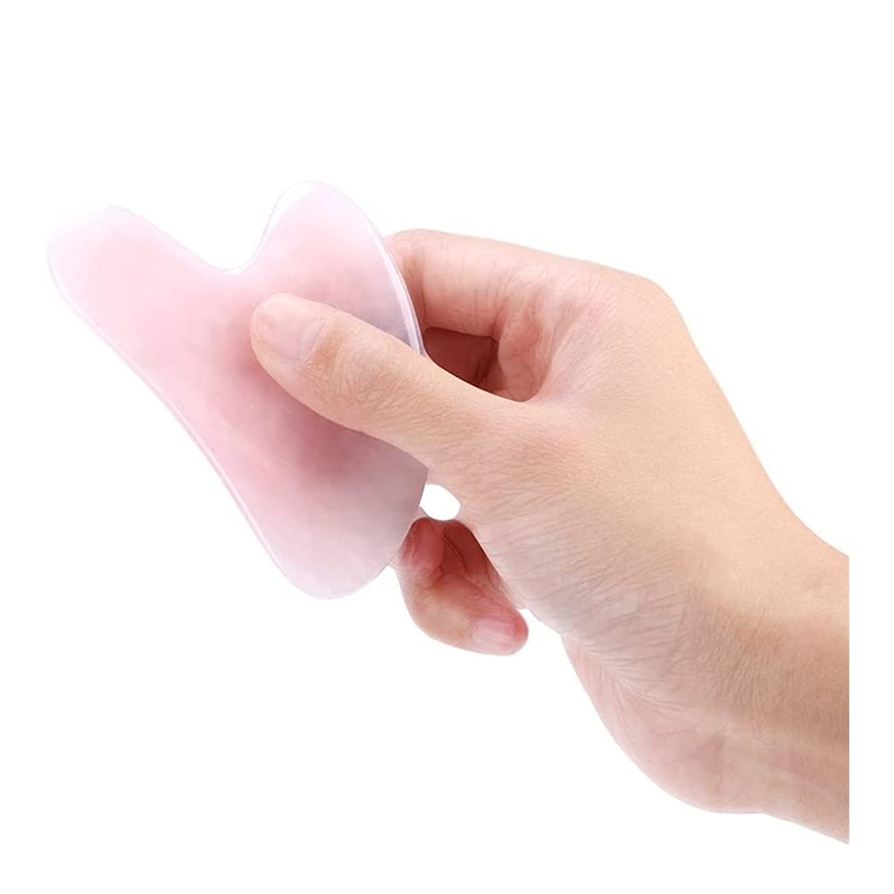 Prezent Gua Sha Skrobanie Narzędzie do masażu Uroda Tajne Azji Kwarc Naturalny Różowy Kwarc Polerowana Zdrowie Relaks Kryształ Talerz Skrobanie do Kolekcji kamieni szlachetnych i kryształów