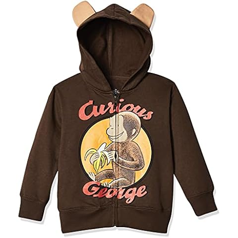 Curious George Little Boys' Toddler Character Hoodie, Brown, 4T Cover