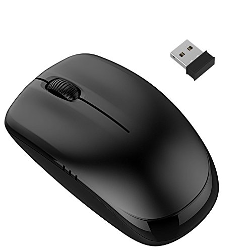 Image of Trands TR-MU337 Wireless Optical Mouse 2.4GHz with Nano Receiver, 800-1600 DPI Adjustable, Photoelectric Sensor, 10m Range, AA Battery Powered for PC Laptop, Ergonomic Ultra-Thin Compact Design