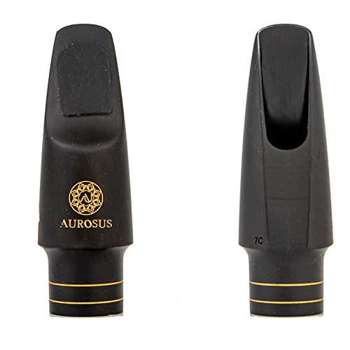 AUROSUS Bocchino per sassofono contralto - 7 bocchino per sassofono contralto in gomma dura con apertura di punta da 0,2 cm