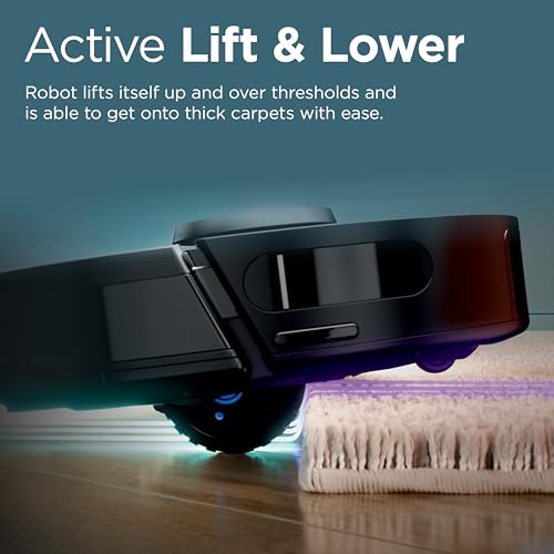 Shark PowerDetect Self-Empty Robot Vacuum with NeverStuck Technology, Auto Deep-Clean Carpets & Hardfloors, 30 Day Capacity HEPA Bagless Base, for Pet Hair, WiFi Black, AV2820S