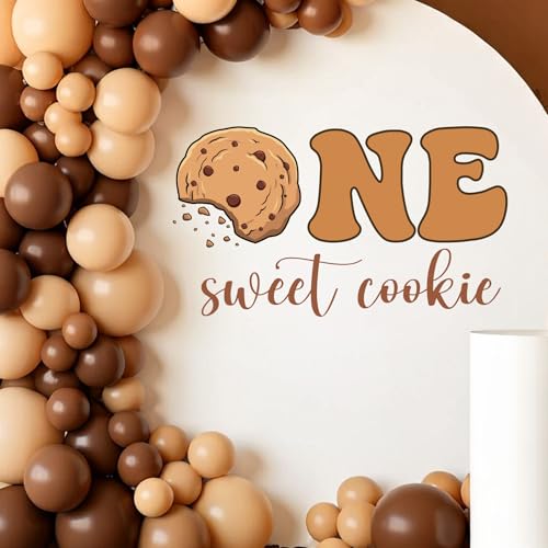 Décoration 1er anniversaire One Sweet Cookie sticker souvenir magique marron