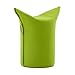 Produktbild WERTHER Zipfelhocker Polsterhocker Sitzhocker Indoor Grün inkl. Leder-Griffschlaufe 3 Jahre Garantie Sitzhöhe 500 mm B 620 x T 360 x H 600 mm