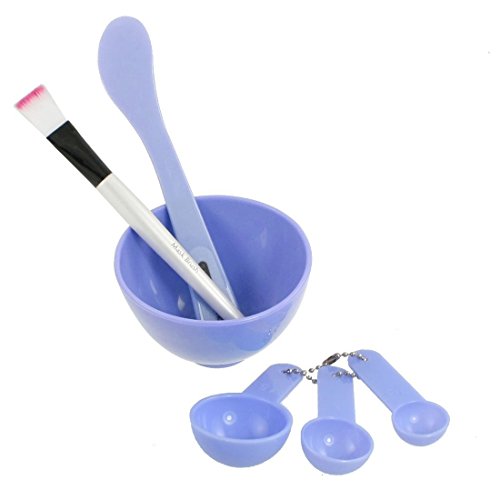 Purple Plastic DIY Homemade Facing Mask Brush Stick Set