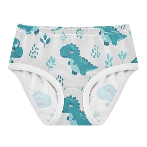 Cute Cartoon Blue Dinosaur Toddler Girls Underwear 2t Cotton Panties for Girl Durable Briefs Undies Kids