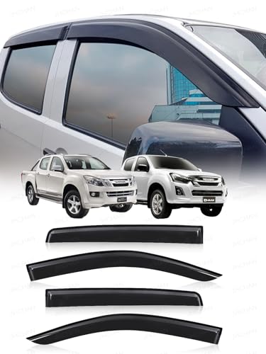 Déflecteurs d'air Isuzu D-Max 2012-2020 pare-pluie fenêtre voiture teintés 4 pièces
